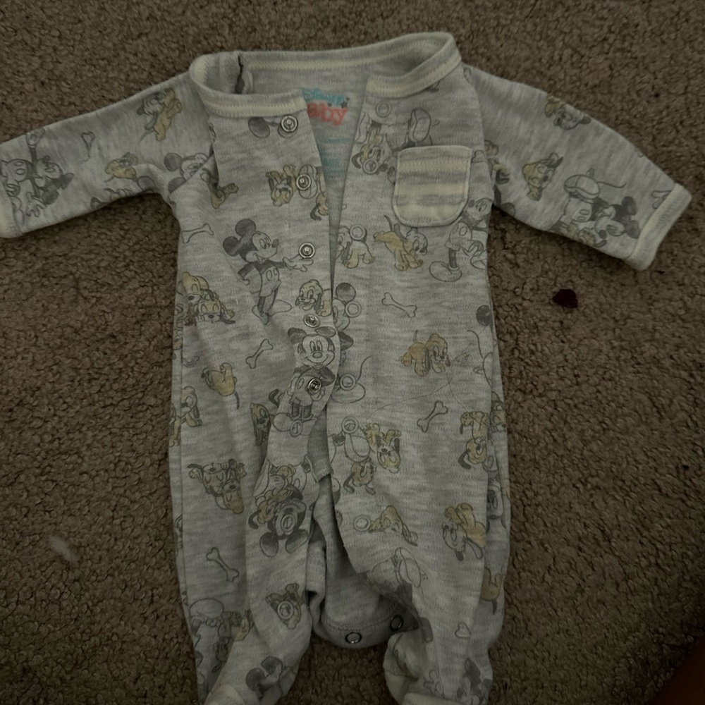 Disney baby’s button up footie